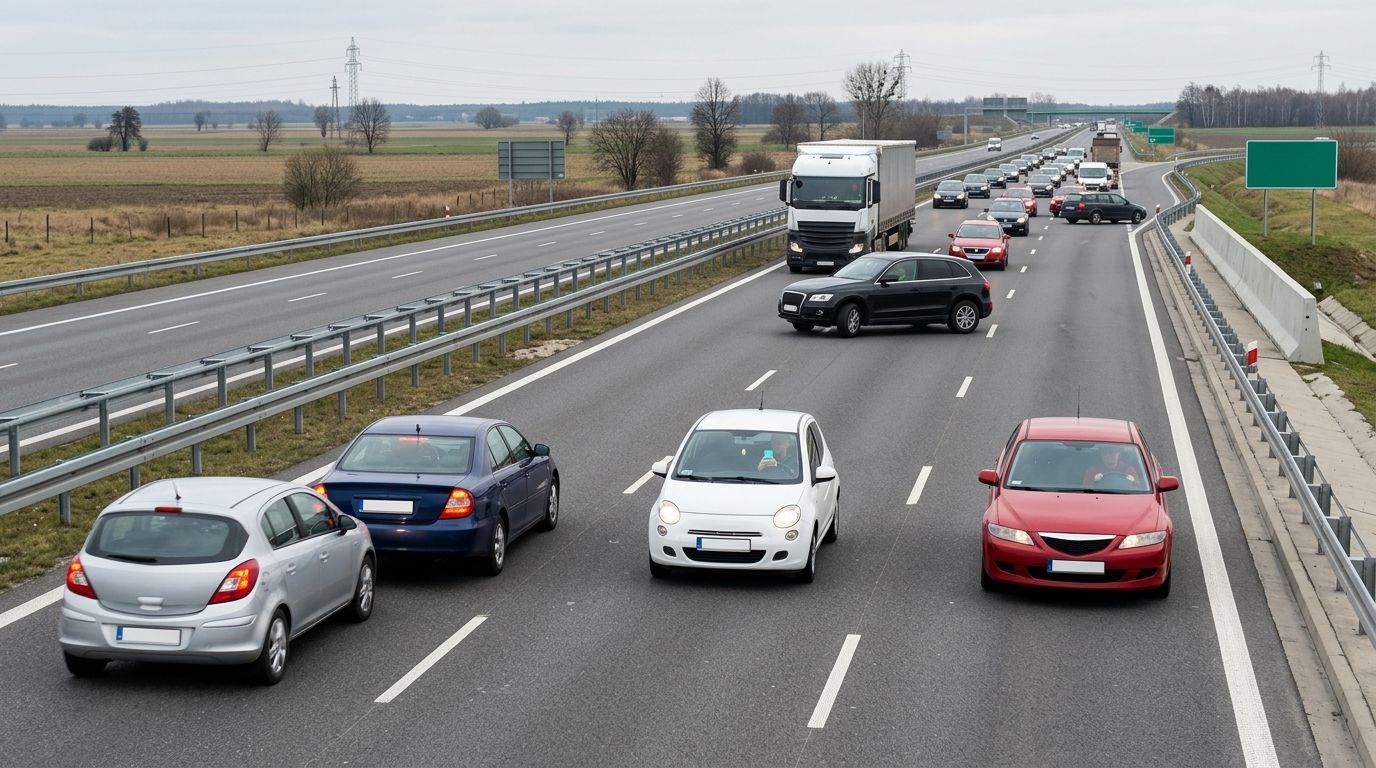 5 najczęstszych błędów podczas jazdy autostradą w Polsce